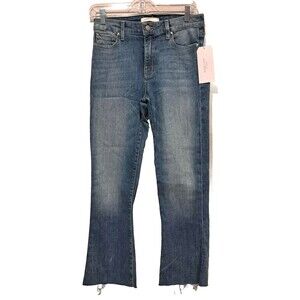 Fidelity Denim Juniper Crop Jeans Mirabelle Blue NWT Women's Size 26 Sample New!
